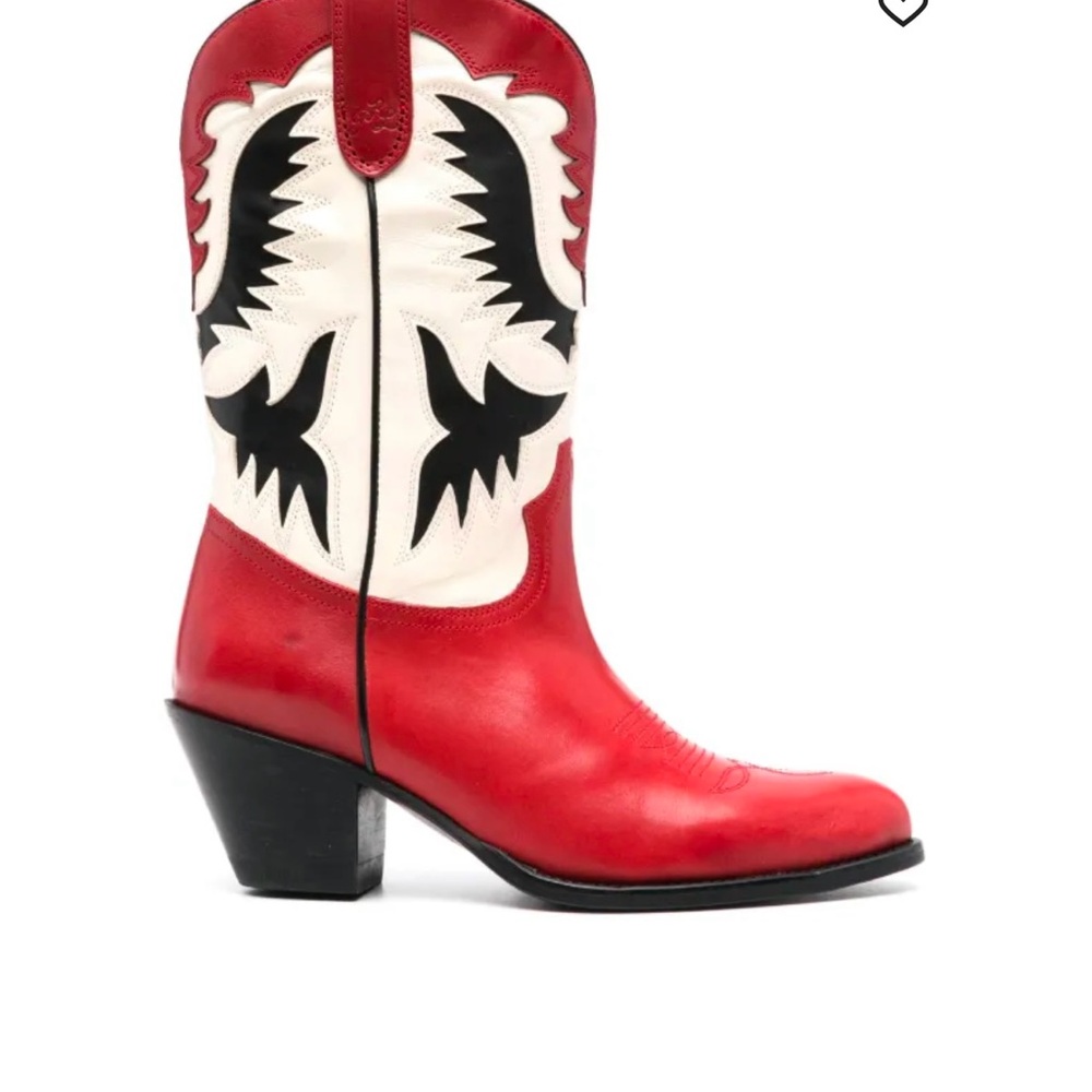 Polo Ralph Lauren Vachetta leather cowboy western boots - Picture 2 of 8